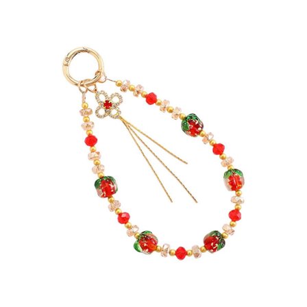 Håndlaget Perlekjede Telefonkjede Anheng Telefon Snøre Mobiltelefon Tau Armbånd Mote Nøkkelring Nøkkelring For Kvinner Smykker