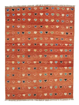 Tappeto Kilim Nimbaft 149X197 Rosso Scuro/Rosso (Lana, Afghanistan)