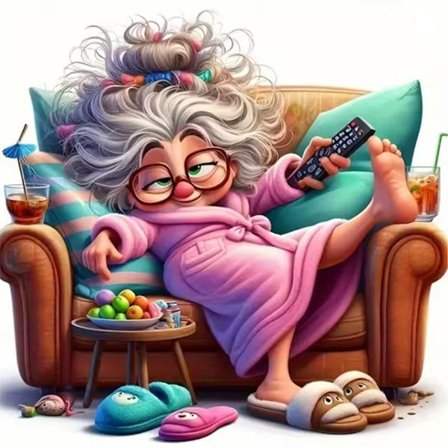 Nyhed Diamant Mosaik Gammel Kvinde Portræt DIY Billede Rhinestones Diamant Maleri Tegneserie Broderi Håndlavet Hobby