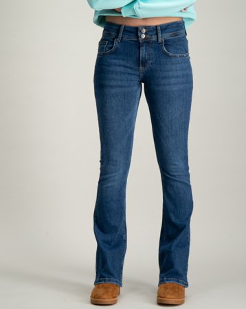 RYVLS Pocket Flare Denim Bleu Jeans Fille - Kids Brand Store