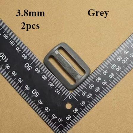 Mordely 2st Tri Glide Slider Ladder Lock Spännen GRÅ 3,8MM