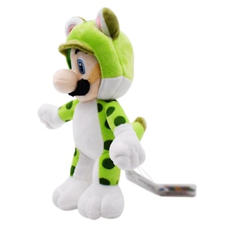 Super Mario Cat Luigi Grön Bro Plyschleksak Mjukt Stoppat Djurdocka Plyschleksak för Gåvosamling 8,5"