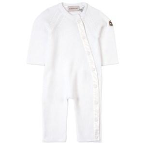 Kids - Moncler White Branded Knit One-piece 18-24 months - All in ones - 18-24 months - White - Mädchen