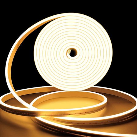 Neon LED-strimmel lys varm hvid, 16,4ft/5m 12V DC, fleksibel neon reb lys vandtæt IP65, neon LED-lys