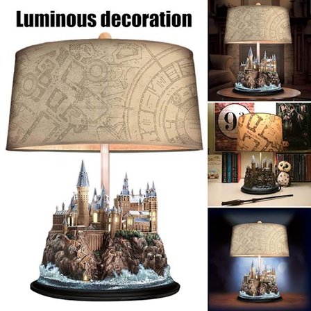 Kreativ Bordlampe i Resin Slott Personlig Retro Skrivebordsornament For Hjem Stue Soverom Dekor Ny