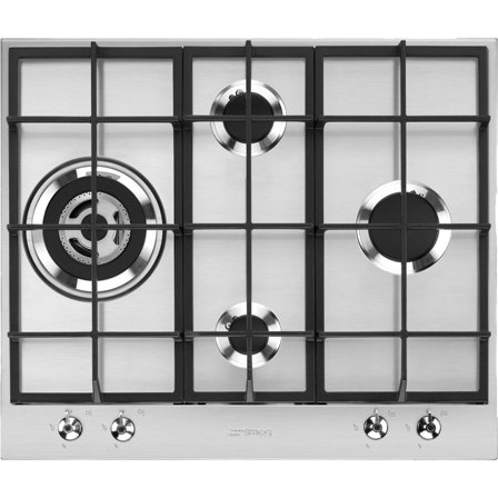 Smeg 60 cm Gashäll i Borstat Stål | Vitvaror > Spisar > Gashäll | Bagaren och Kocken