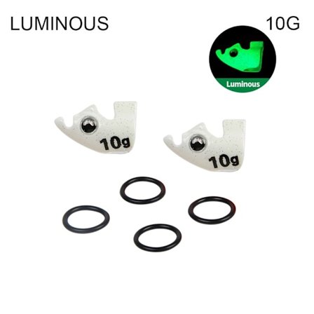 Tre Reker Vekt Sinker Fiske Agn Takle 10GLUMINØST