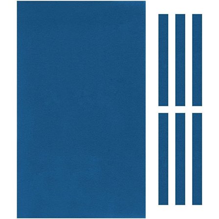 Profesjonell biljardfilt passer standard 8-fots bord, snooker innendørs duktilbehør med putestrimmel (blå)