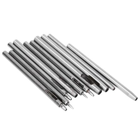 10 stk DIY 0,5-5 mm Læder Runde Hulboringsstansværktøjer Bæltestanser