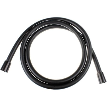 Kvalitetsbruseslange i PVC Sort 200 cm Bruseslange til håndbruserforbindelse Standard til badekar (sort)