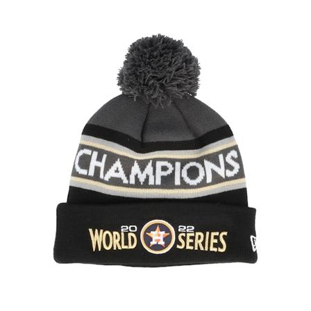 New Era - MLB Černá pom Beanie - Houston Astros Knit MLB Wsc 22 Black/Charcoal Pom @ Hatstore