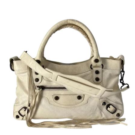 Balenciaga Vintage Pre-owned Leather balenciaga-Tass , Beige , Dames , Maat: ONE Size Vintage Tassen