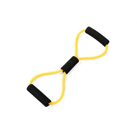Modstandsbånd - Træningsbånd med Håndtag Gul one size