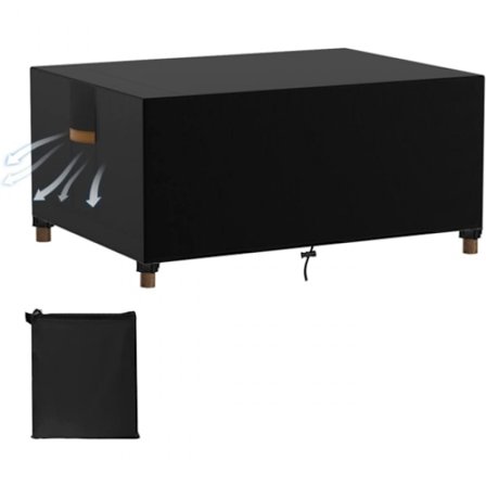 420D Oxford stoff vanntett utemøbeltrekk svart 205*1