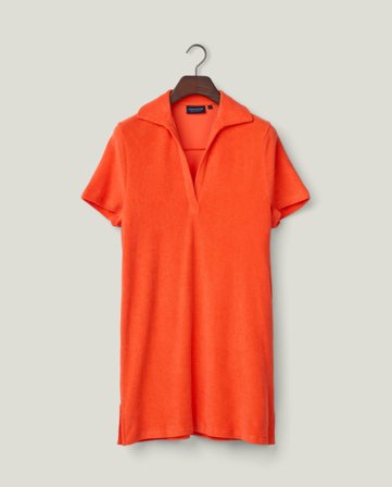 Lexington Polokleid aus Bio-Baumwollfrottee, rot