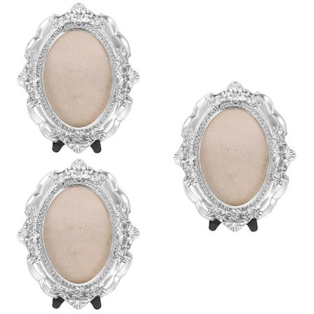 3-pack Fotoram i europeisk stil, vintage dekor, mini fotoram i harts, skrivbordsdekoration, vintage fotoram för skrivbord, kontor