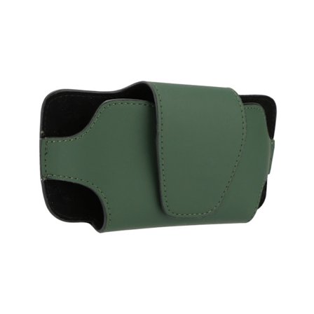 Solbrilleoppbevaringsboks og klipsbrilleholder kompatibel med solskjerm i bil, solbrilleholder, oppbevaringsveske i skinn (ArmyGreen)