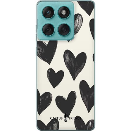 Kompatibelt Mobildeksel til Motorola Motorola Edge 60 Fusion Cactus and Friends - Bold Black Love Pattern