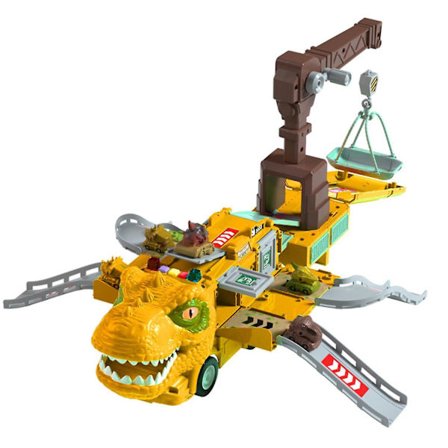 Dinosaur Transformer Ingeniørbil Spor Legetøjs Sæt Med Lys Musik Børnelegetøj