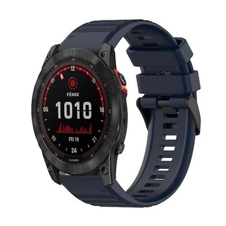 For Garmin Fenix ​​7x Solar 26 mm horisontal tekstur silikonklokkerem med fjerningsverktøy