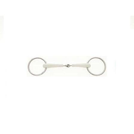 Lorina Flexi Enkelfogad Lös Ring Snaffle 5in Silver/vit