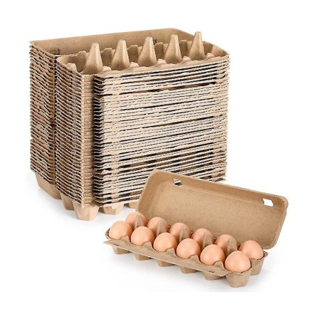 20 stk Papp Eggkartonger Blanke Papirmasse Eggkartonger En Dusin Eggkartonger Beholder Tomme EggBY