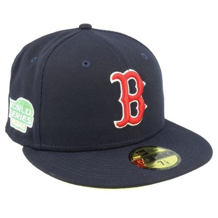 New Era - MLB Blå fitted Keps - Boston Red Sox 59FIFTY Citruspop Navy/Yellow Fitted @ Hatstore