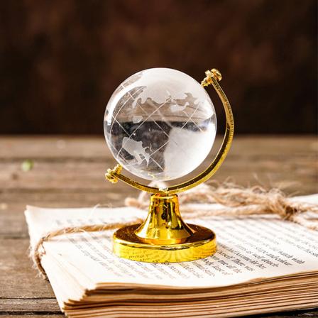 Clear Crystal Globe Student Gift