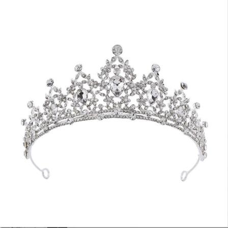 Seoksesta valmistettu morsiamen zirkonikruunu (hopea)