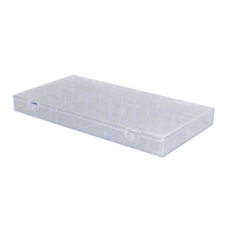 Smykkeskrin til negle 21 rum Gennemsigtig akryl negle rhinestone organizer æske til øreringe ringe halskæder perler