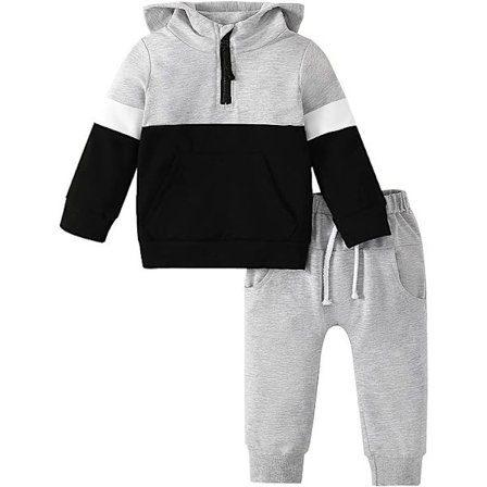 Barnehagebarn Baby Girl/Boy Klær Langærmet Colorblock Hoodie