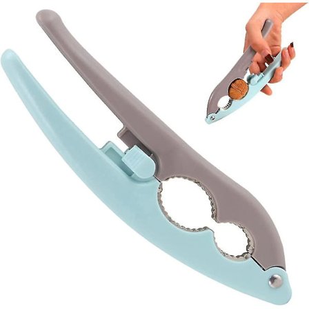 Nøtteknekker Valnøtter, Sklisikker Håndtak Valnøtteknekker Kjøkken Nøtteknekker Skrell Verktøy Klemme Tang For Brasilnøtter Hasselnøtter Mandler (blå 