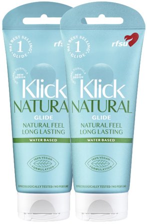 2-pack RFSU Klick Natural Glide 100ml Pakettitarjous