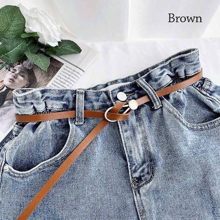 Midjebelte Tynn linning BRUN