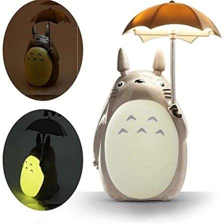 Totoro LED Natlampe Til Børn, USB Opladbar Læselampe