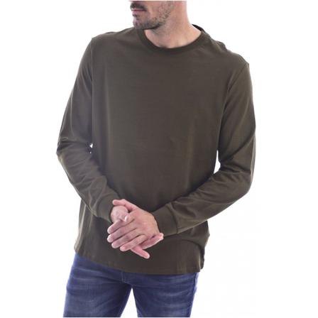 Guess Simple cotton t -shirt Grøn, Herre Langærmet