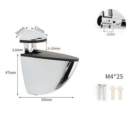 Glasdørklemme Glashyldeholder STYLE 7 STYLE 7