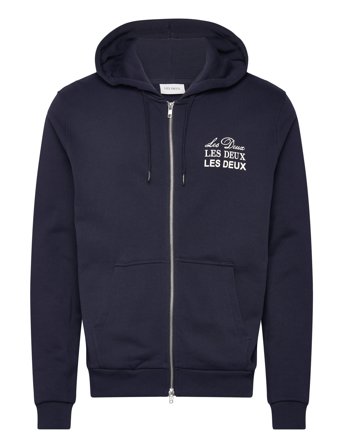 Les Deux Triple Zipper Hoodie - Navy - L