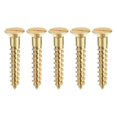 100 stk M4 X 25mm Flat Head Spore Brass Treskruer