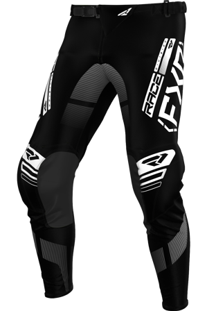 Pantaloni Motocross FXR Podium negru/alb 30