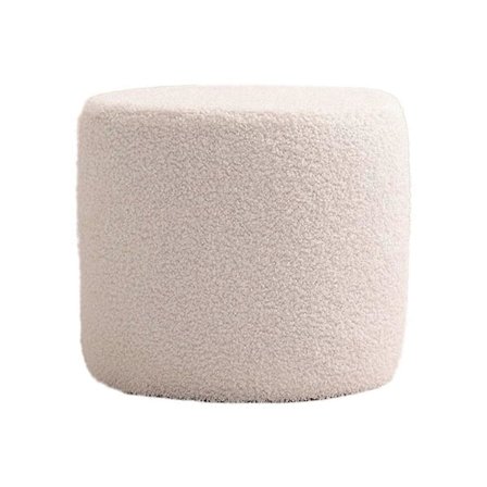 Blød Ottoman Puf - Komfort Skum Fodstøtte til Stue, Skrivebord, Sofa - Hvid