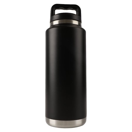 Sport Drikkeflaske Rustfritt Stål PP Bærbar Lekkasjesikker Sportsflaske for Utendørs Camping Gym Reise Kontor Svart