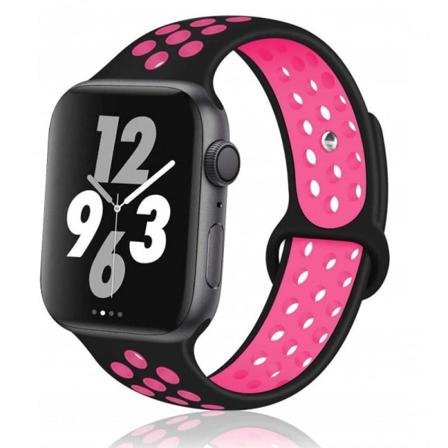 Apple Watch 38/40/41mm Stilren Sportarmband Runnr Svart/rosa Rosa