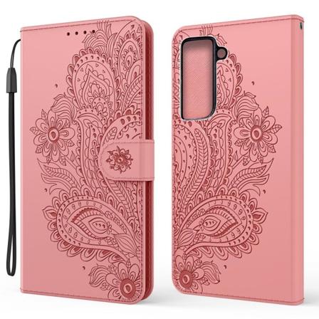 Samsung Galaxy S21 Plus - Flower Mandala Fodral - Roséguld Roséguld