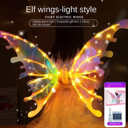 Elf Luminous Butterfly Wing Elektriske englevinger LED LYS LED