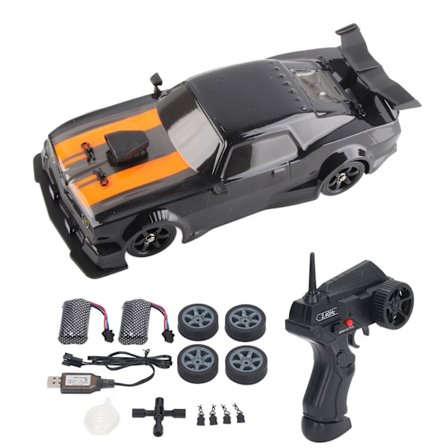 16A04 1/16 RC Drift-auto 4-pyöräveto LED-valot 18km/h Nopea Nopeus Häiriöidenesto 2,4Ghz RC-auto Kaksoisparistot (sisältyy)