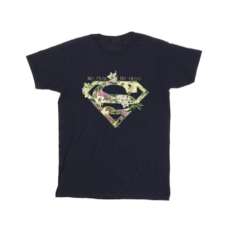 DC Comics Boys Superman My Mum My Hero T-shirt 7-8 år Marinblå B