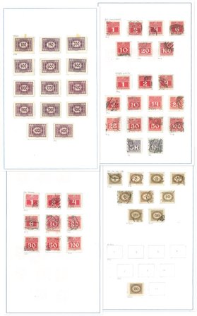 Østrig - Portomærker på albumblade