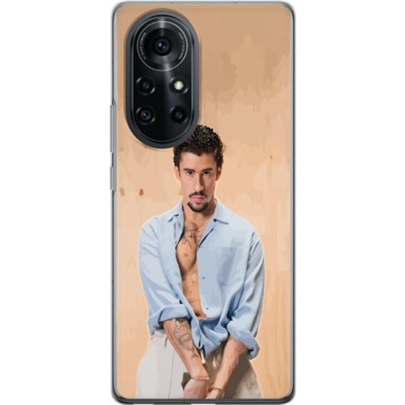 Yhteensopiva Puhelinkuori Huawei nova 8 Pro Bad Bunny Super Bowl-inspiroima grafiikka, jossa NFL-trofe ja San Franciscon silta urheilusuunnittelussa
