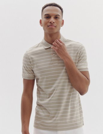 Tommy Hilfiger Liquid Cotton Reg Seasonal Polo - Beige - XL